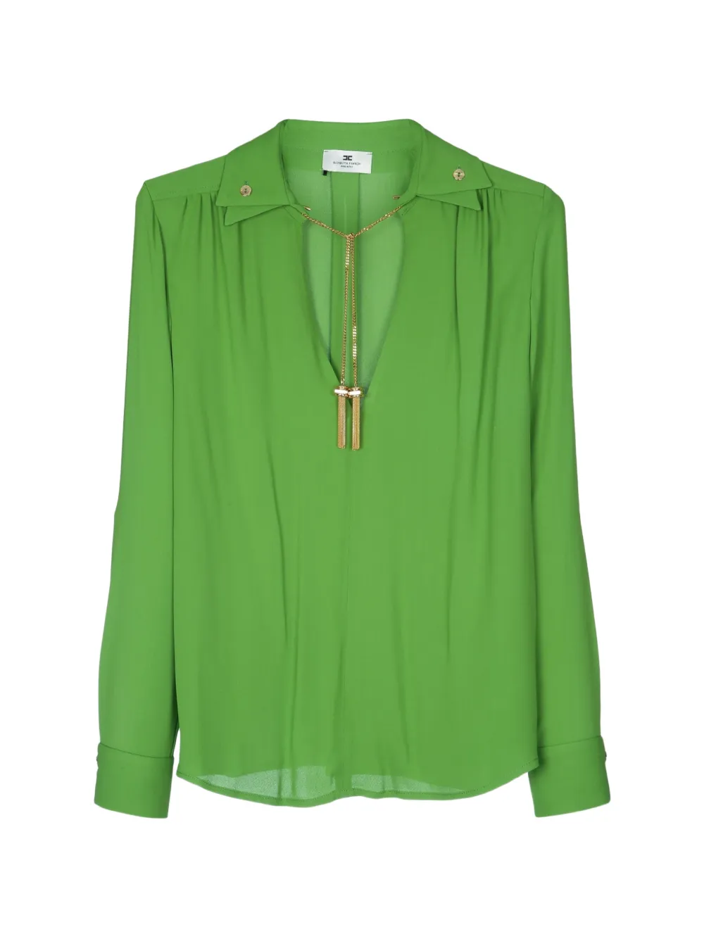 Elisabetta Franchi double-collar shirt - Verde