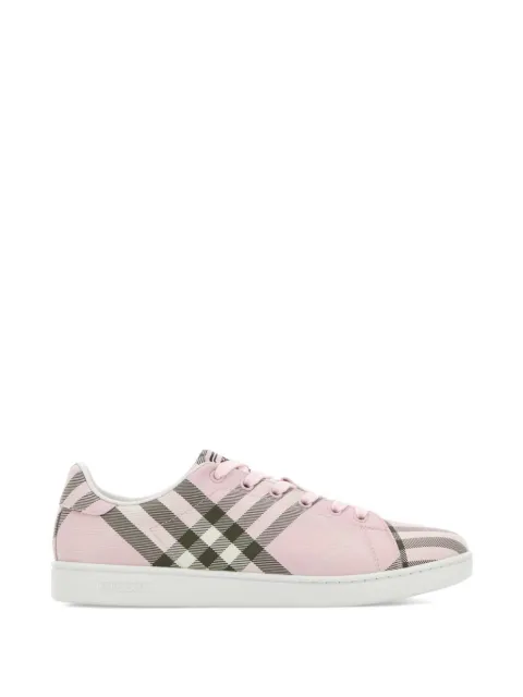 Burberry pattern lace-up sneakers