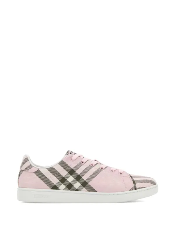 Burberry Pattern Lace-up Sneakers in Pink