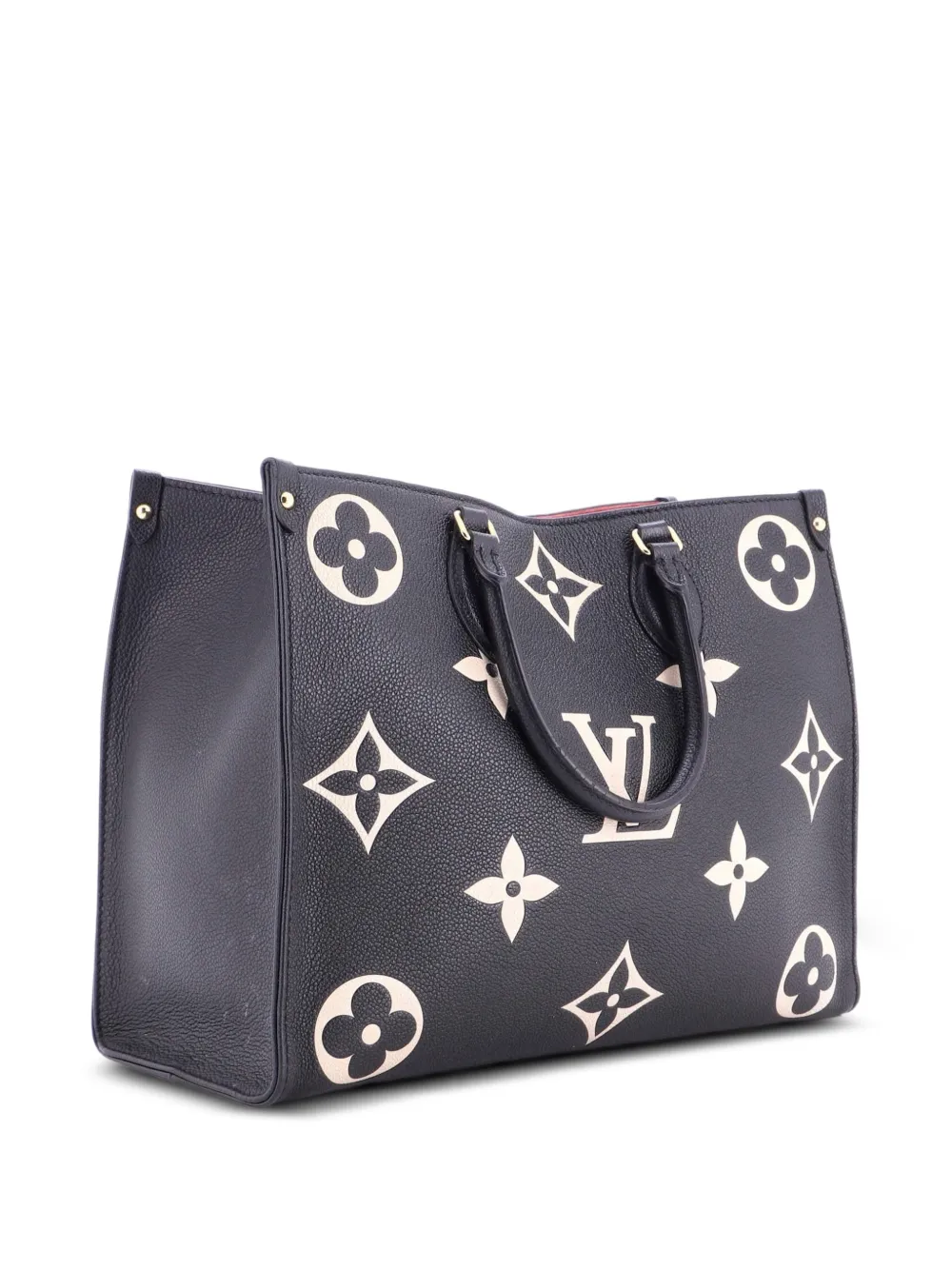  Louis Vuitton Pre-owned Borsa A Spalla Onthego Tote Monogram Giant Mm In Pelle Empreinte Bicolore - Nero 