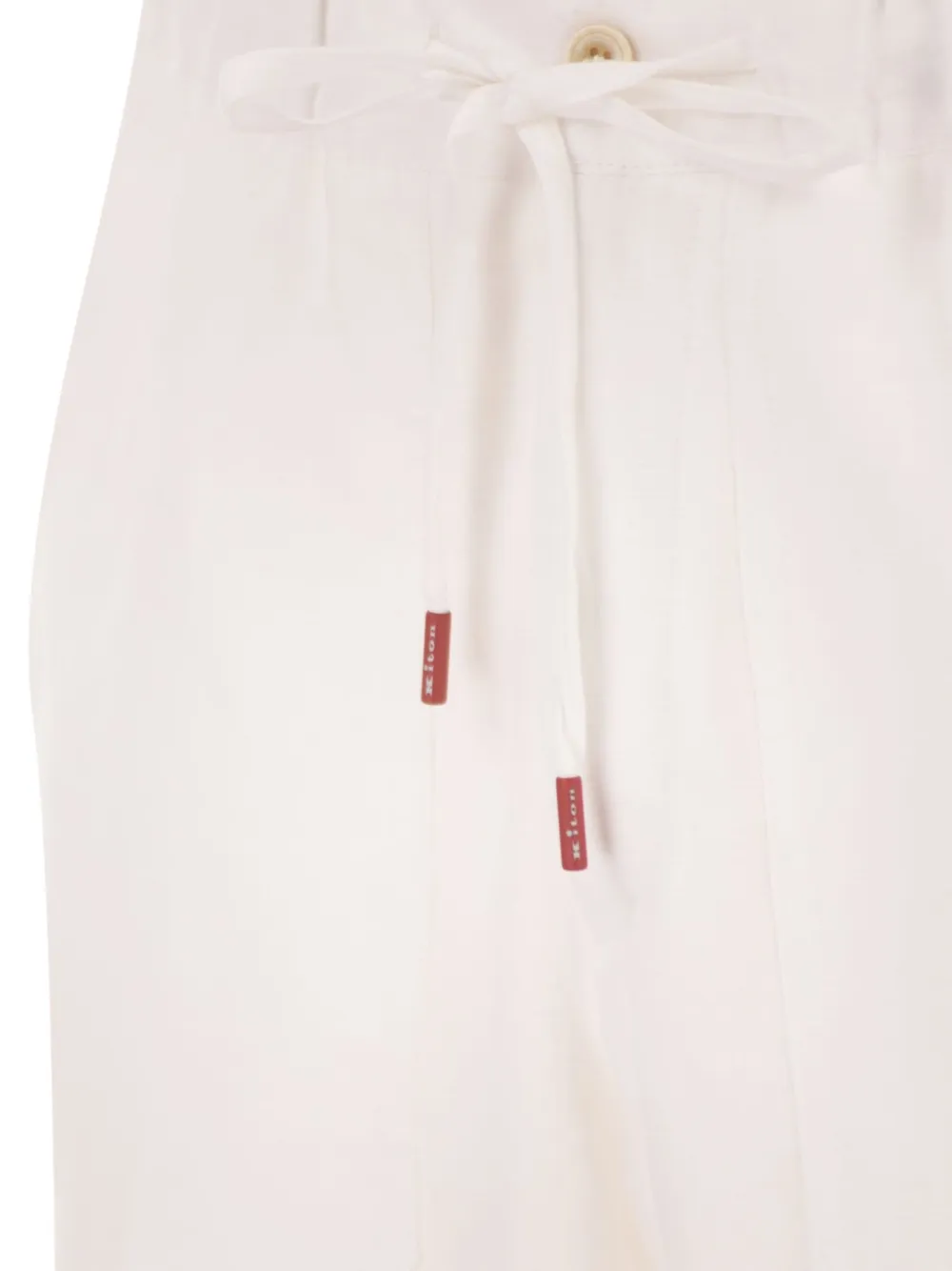 Kiton Linnen broek Wit