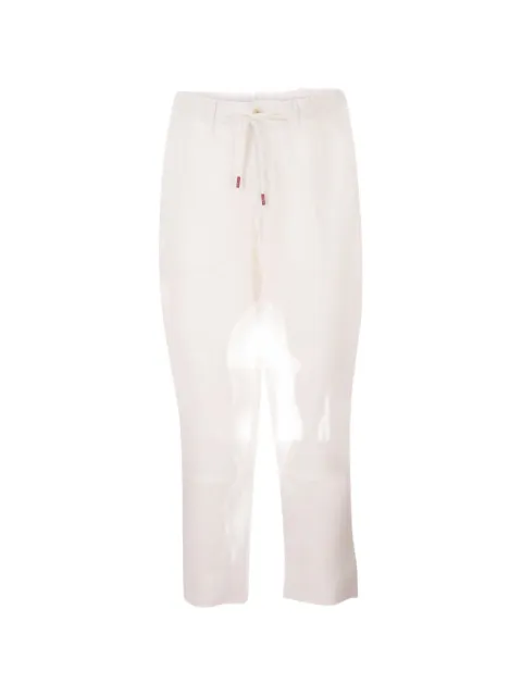 Kiton drawstring linen trousers