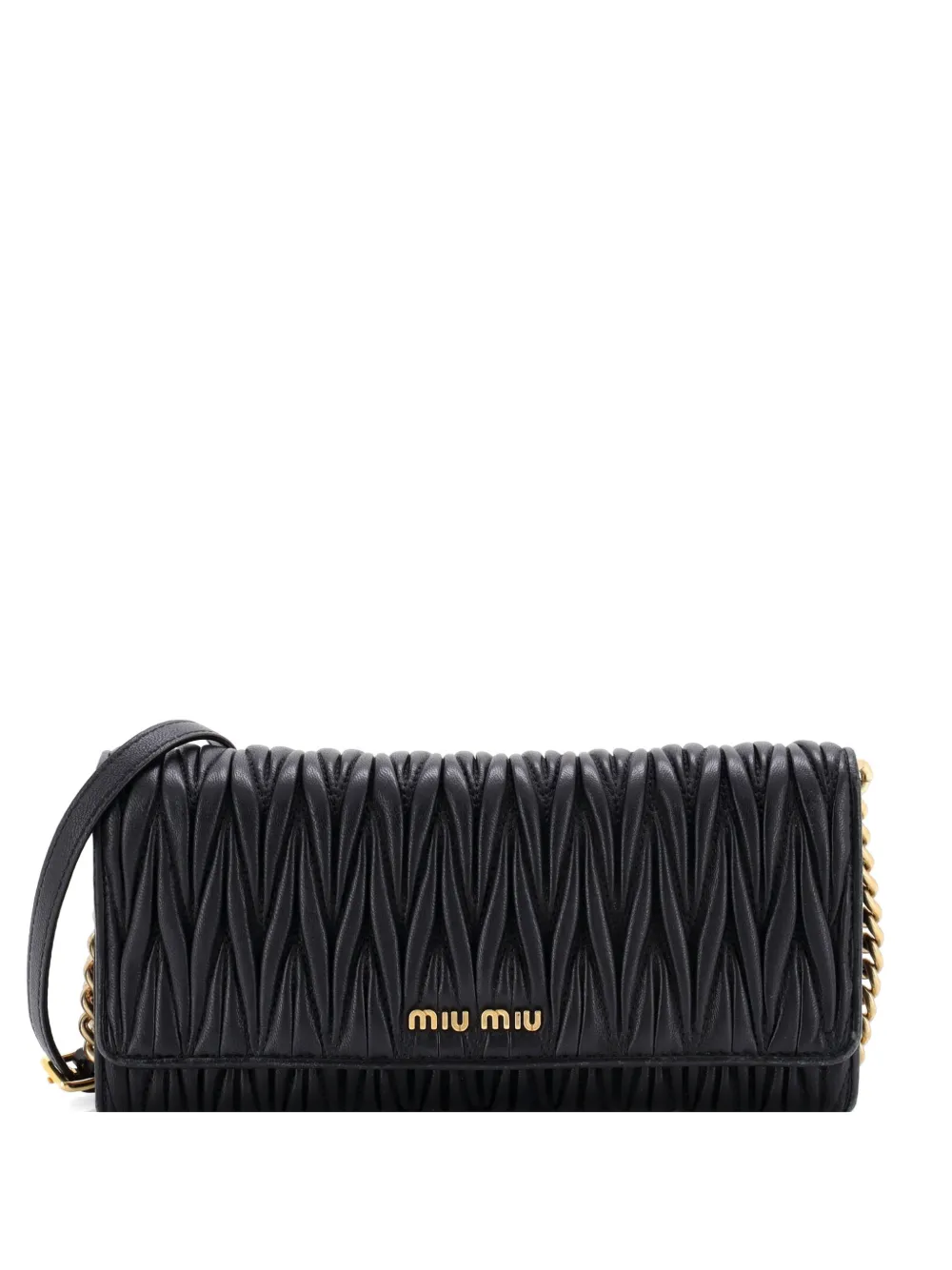 Miu Miu Pre-Owned Flap Matelasse Leather Small crossbody bag - Nero