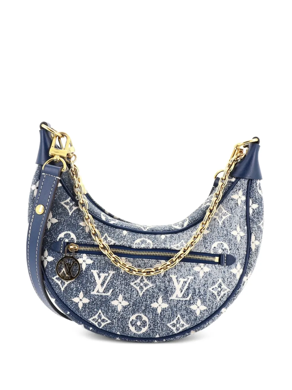 Louis Vuitton Pre-Owned Loop Handbag Monogram Jacquard Denim hobo bag - Blau
