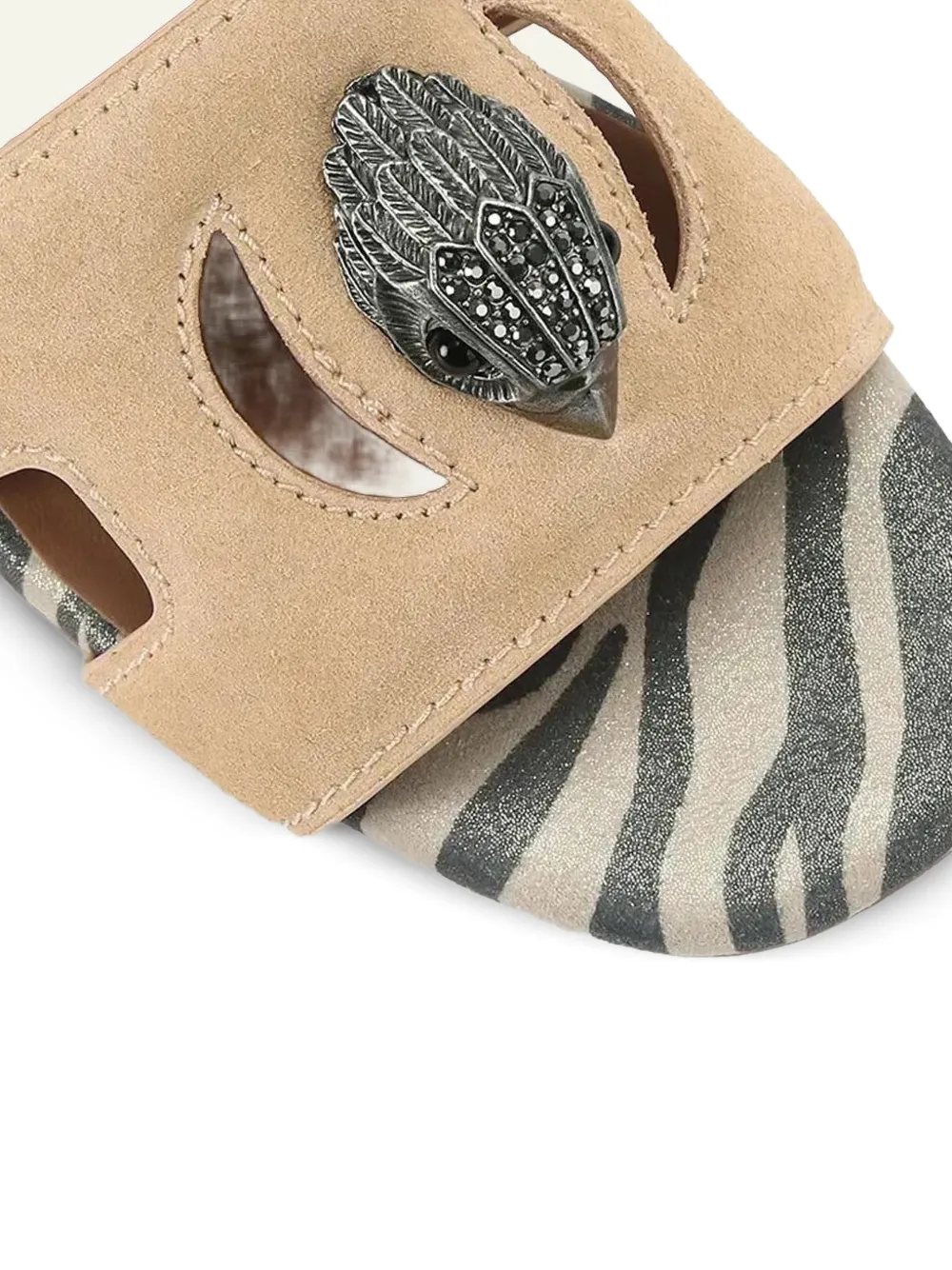 Kurt Geiger Eagle platte sandalen met uitgesneden details Beige
