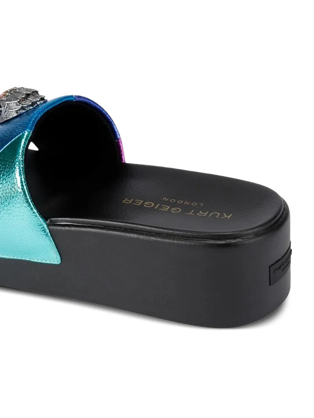 Kurt Geiger Meena sandalen met plateauzool en adelaar-detail Goud