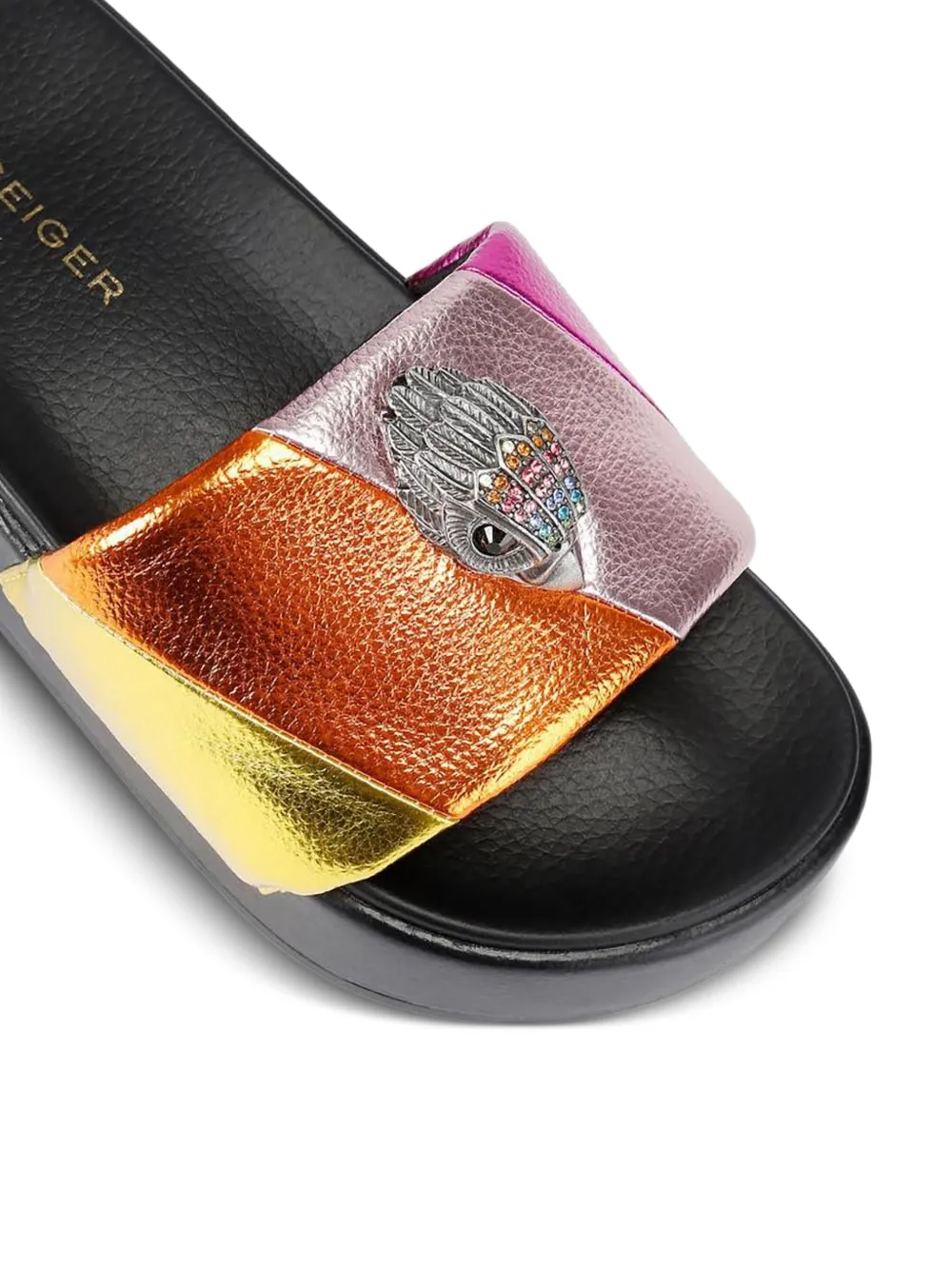 Kurt Geiger Meena sandalen met plateauzool en adelaar-detail Goud