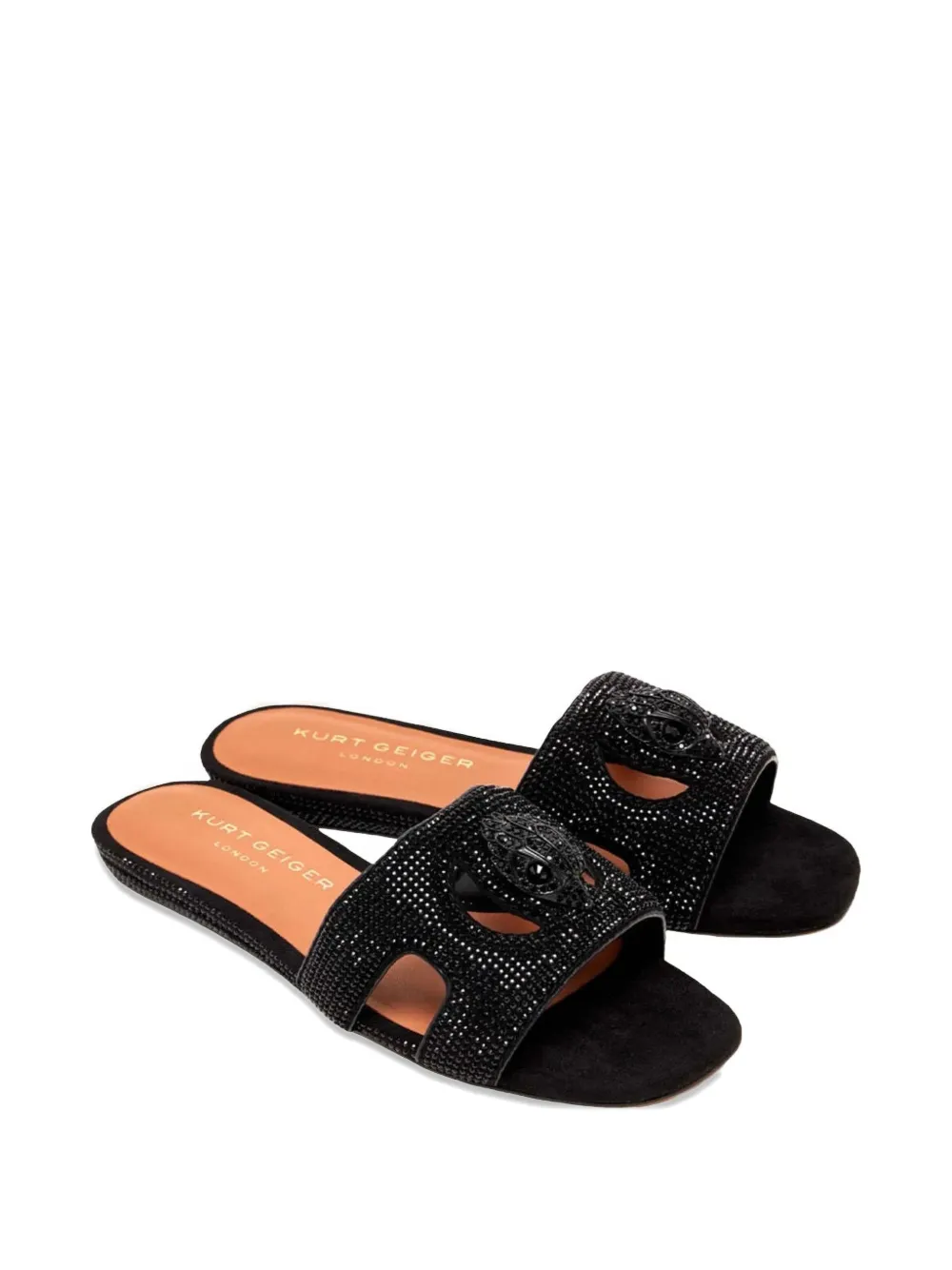 Kurt Geiger Eagle platte sandalen met uitgesneden details Zwart