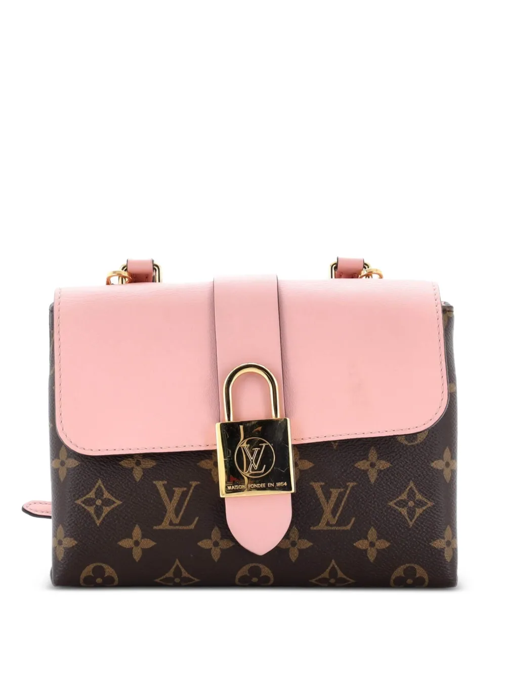 Louis Vuitton Pre-Owned Locky Handbag Monogram Canvas with Leather BB satchel - Marrone