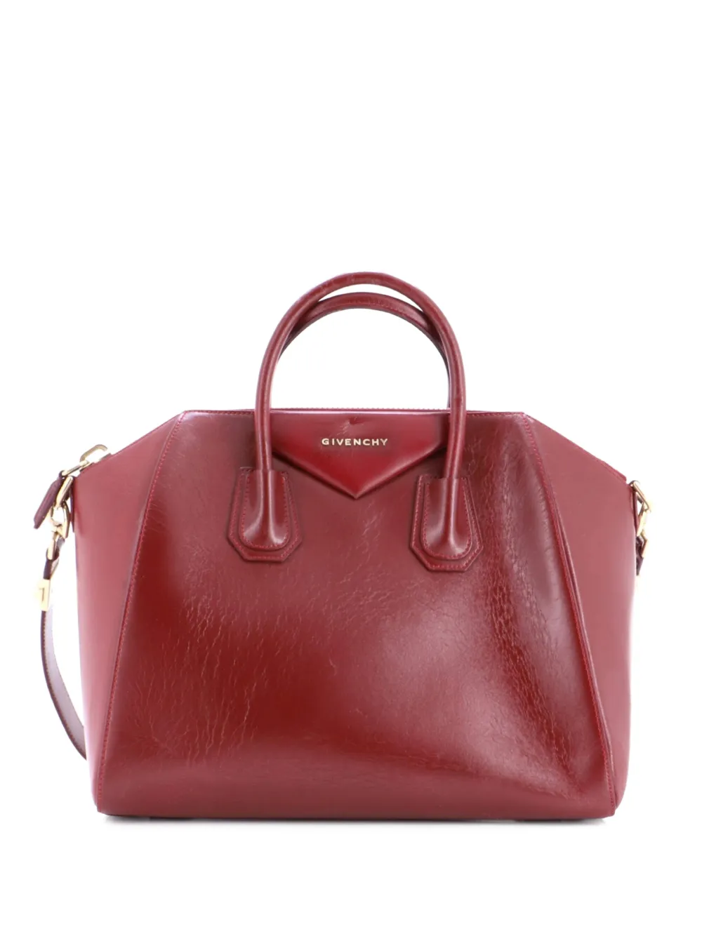 Givenchy Pre-Owned Antigona Bag Glazed Leather Medium satchel - Red