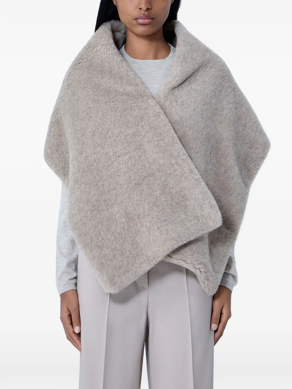 Max Mara textured scarf - Grey