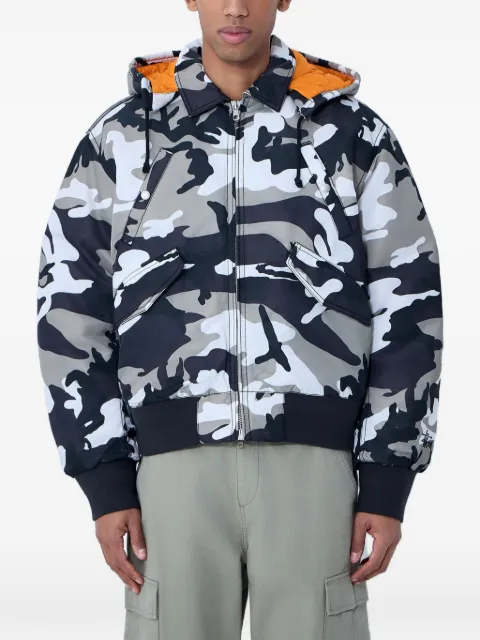 Stüssy  Flight camouflage-print hooded jacket