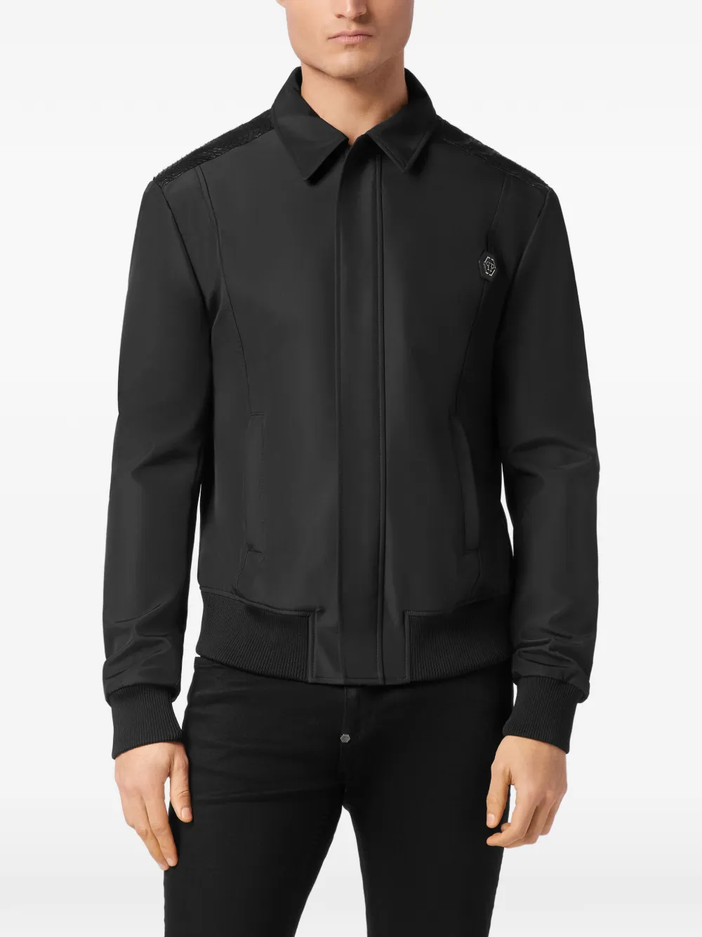 Philipp Plein Jack met logopatch Zwart
