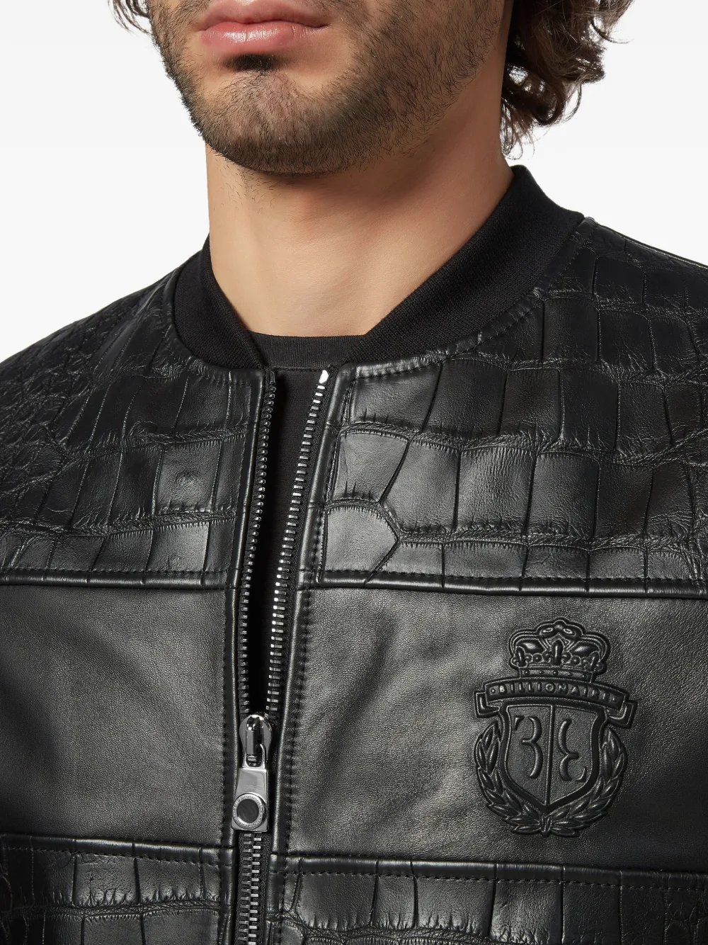 Billionaire Crest leren jack Zwart