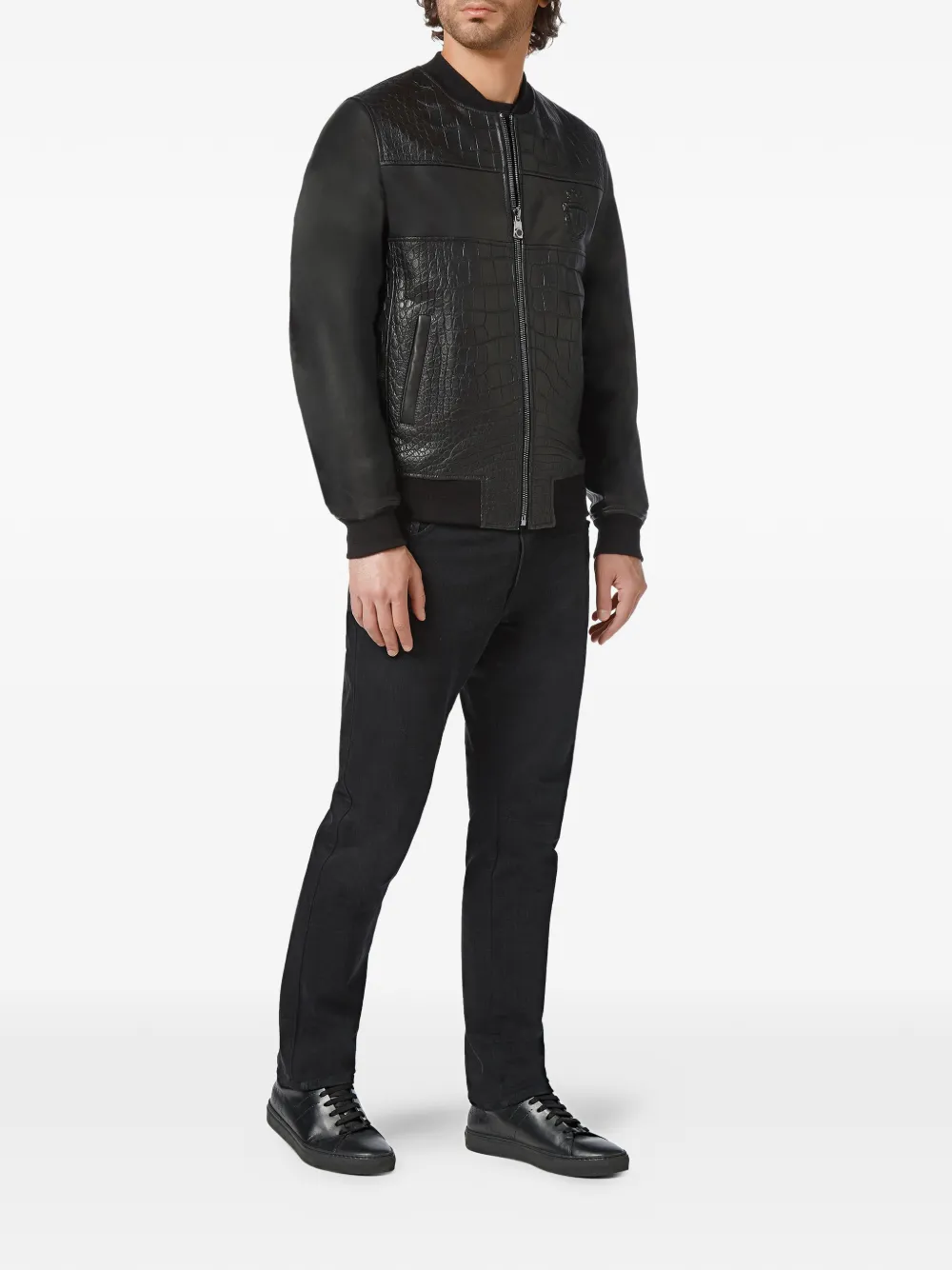 Billionaire Crest leren jack Zwart