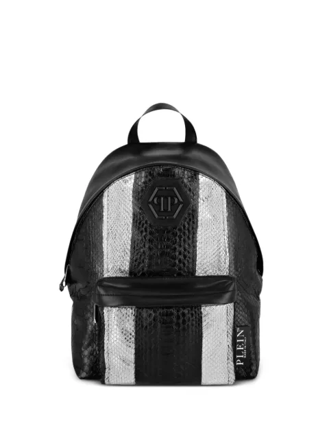 Philipp Plein python leather backpack