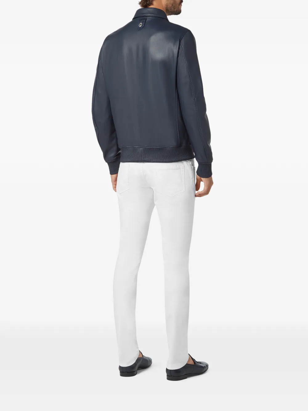 Billionaire Leren jack Blauw