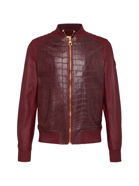 Billionaire leather bomber jacket