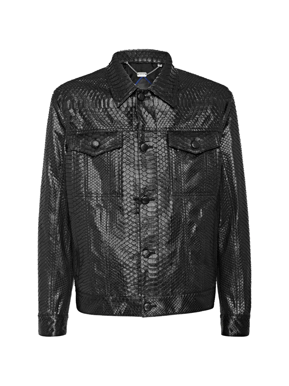 Billionaire python skin button jacket - Nero