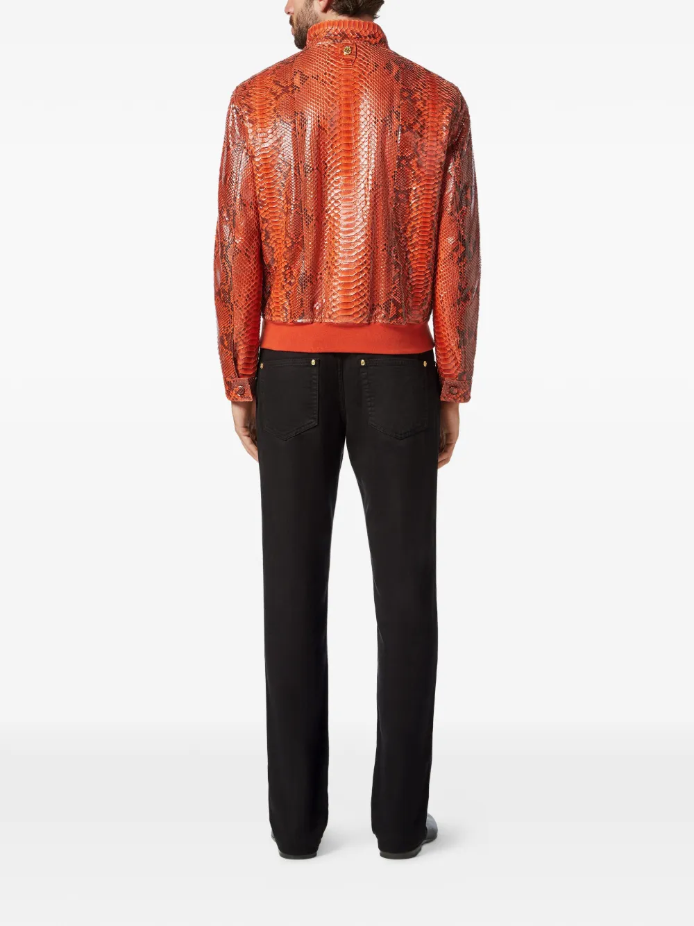 Billionaire Leren bomberjack Rood