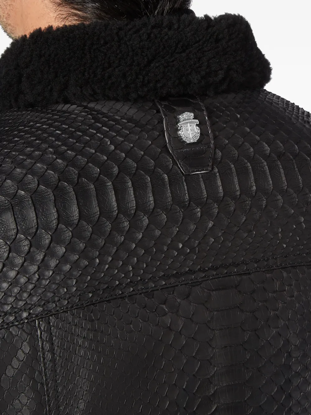 Billionaire Lammy jas met python-effect Zwart