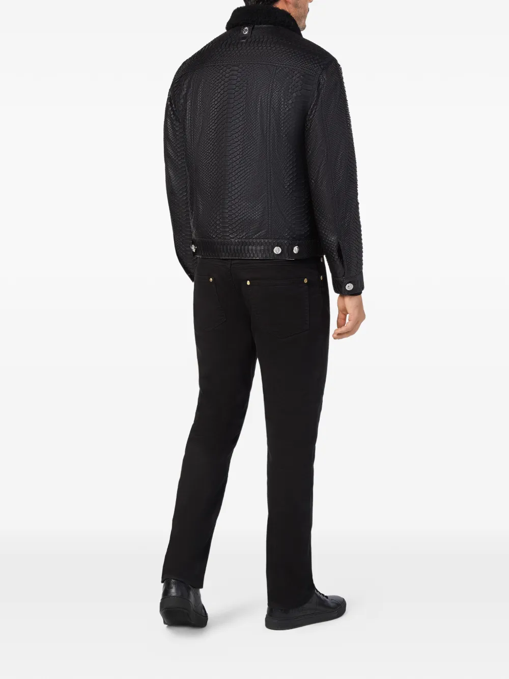 Billionaire Lammy jas met python-effect Zwart