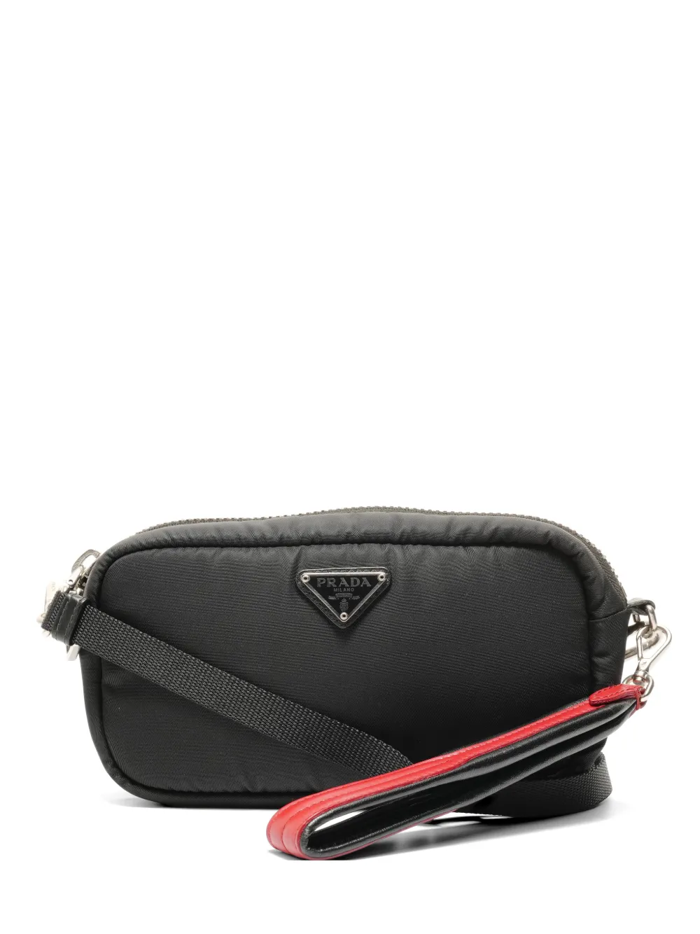 Prada Pre-Owned 2010-2020s logo-plaque shoulder bag - Nero