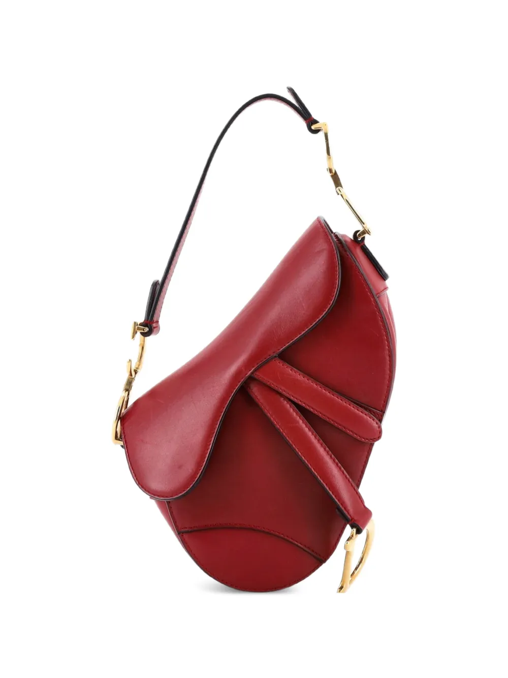 Christian Dior Pre-Owned Saddle Handbag Leather Mini shoulder bag - Rosso