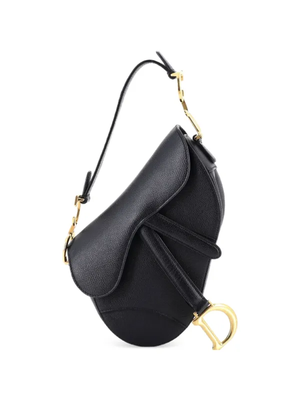 Christian Dior レザー ショルダーバッグ Christian Dior Pre-Owned サドル ハンドバッグ レザー ミニ