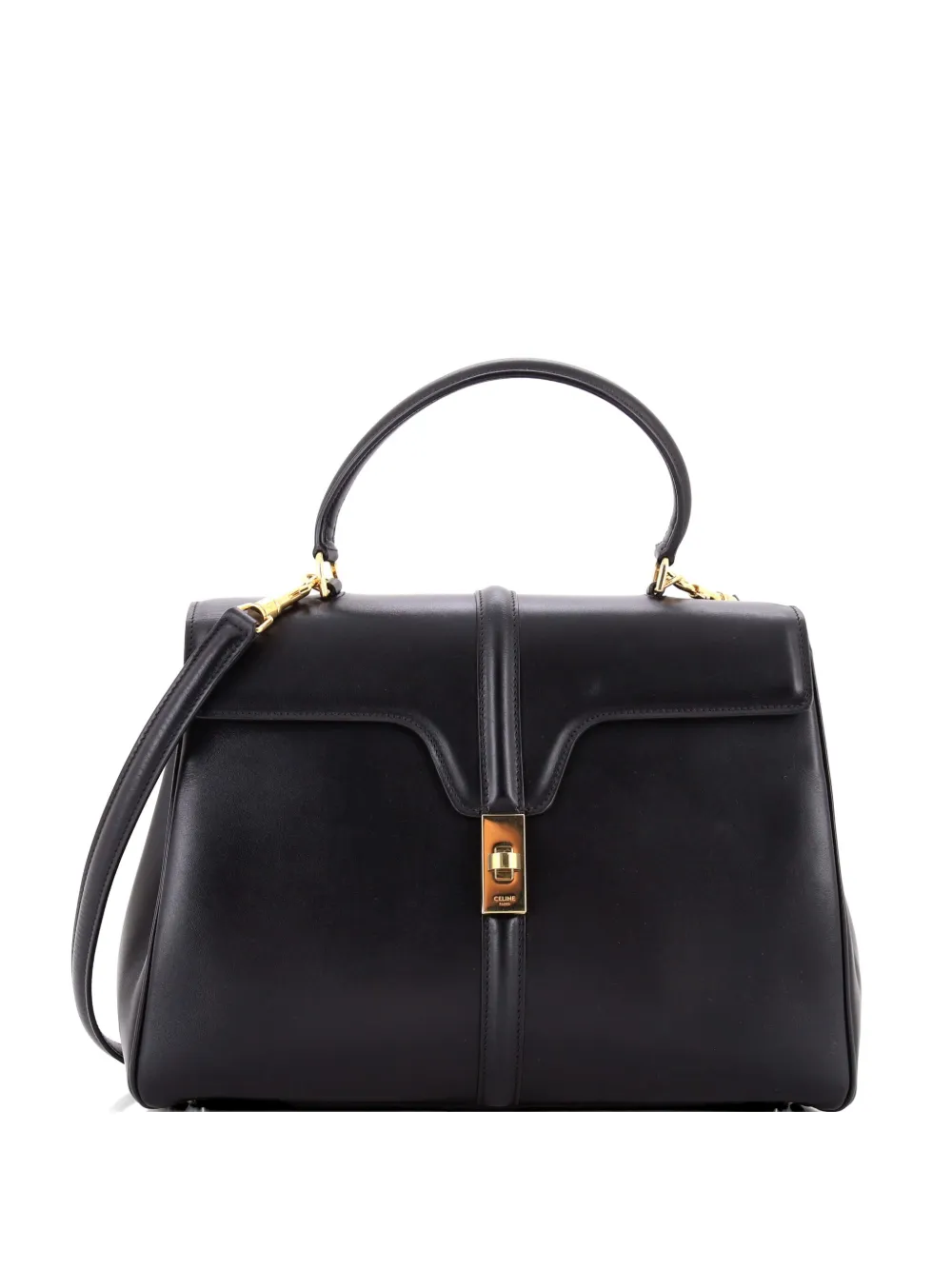 Celine Pre-Owned 16 Top Handle Bag Smooth Calfskin Medium satchel - Nero