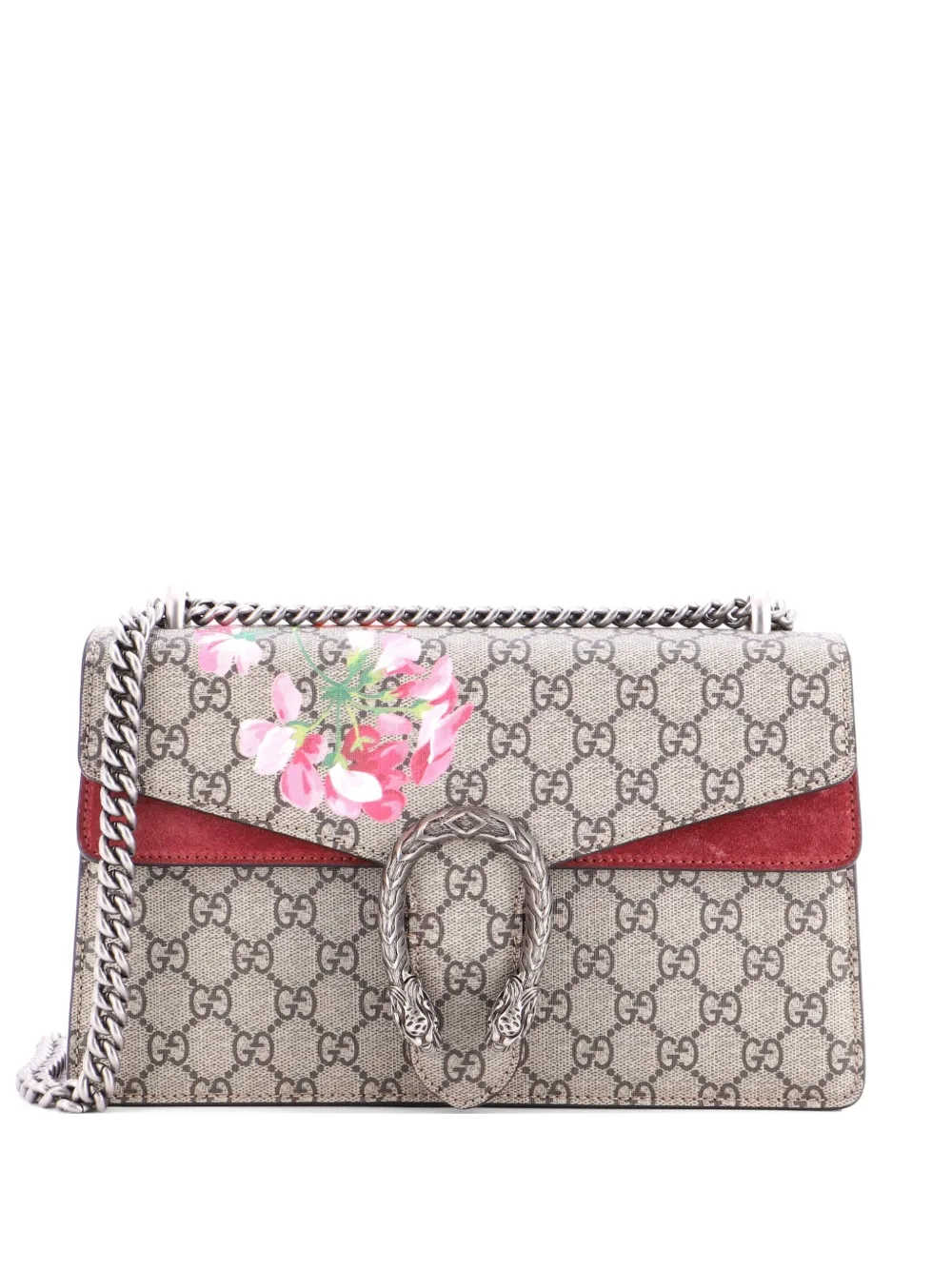 Gucci Pre-Owned Dionysus Bag Blooms Print GG Coated Canvas Small shoulder bag - Marrone