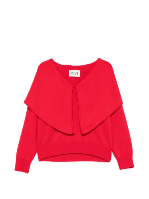 TOVE Malia draped-panel sweater