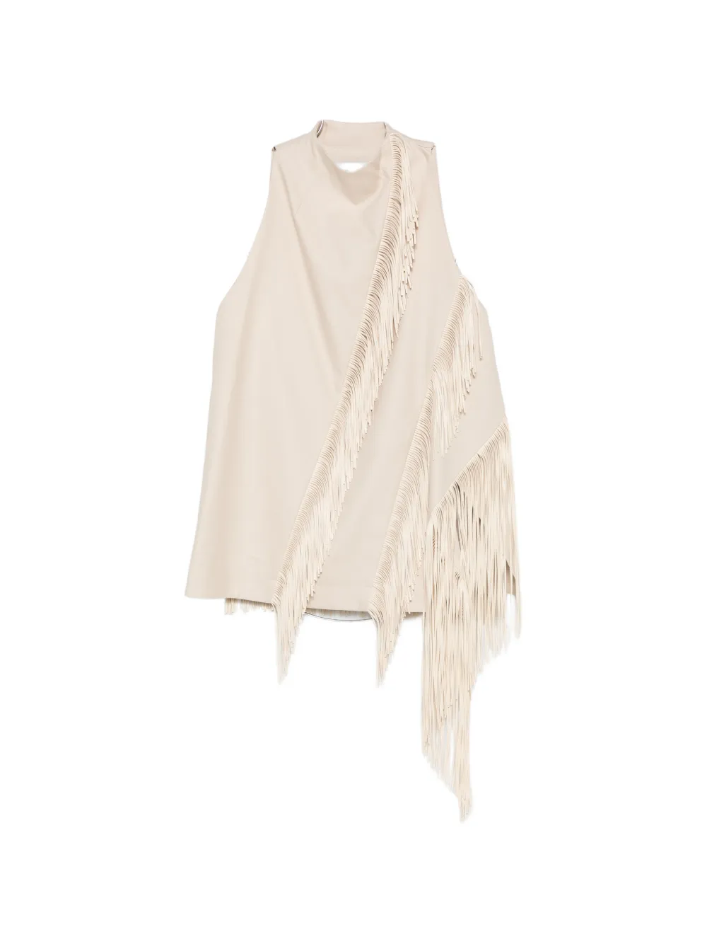 Sportmax fringe-detail sleeveless top - Toni neutri