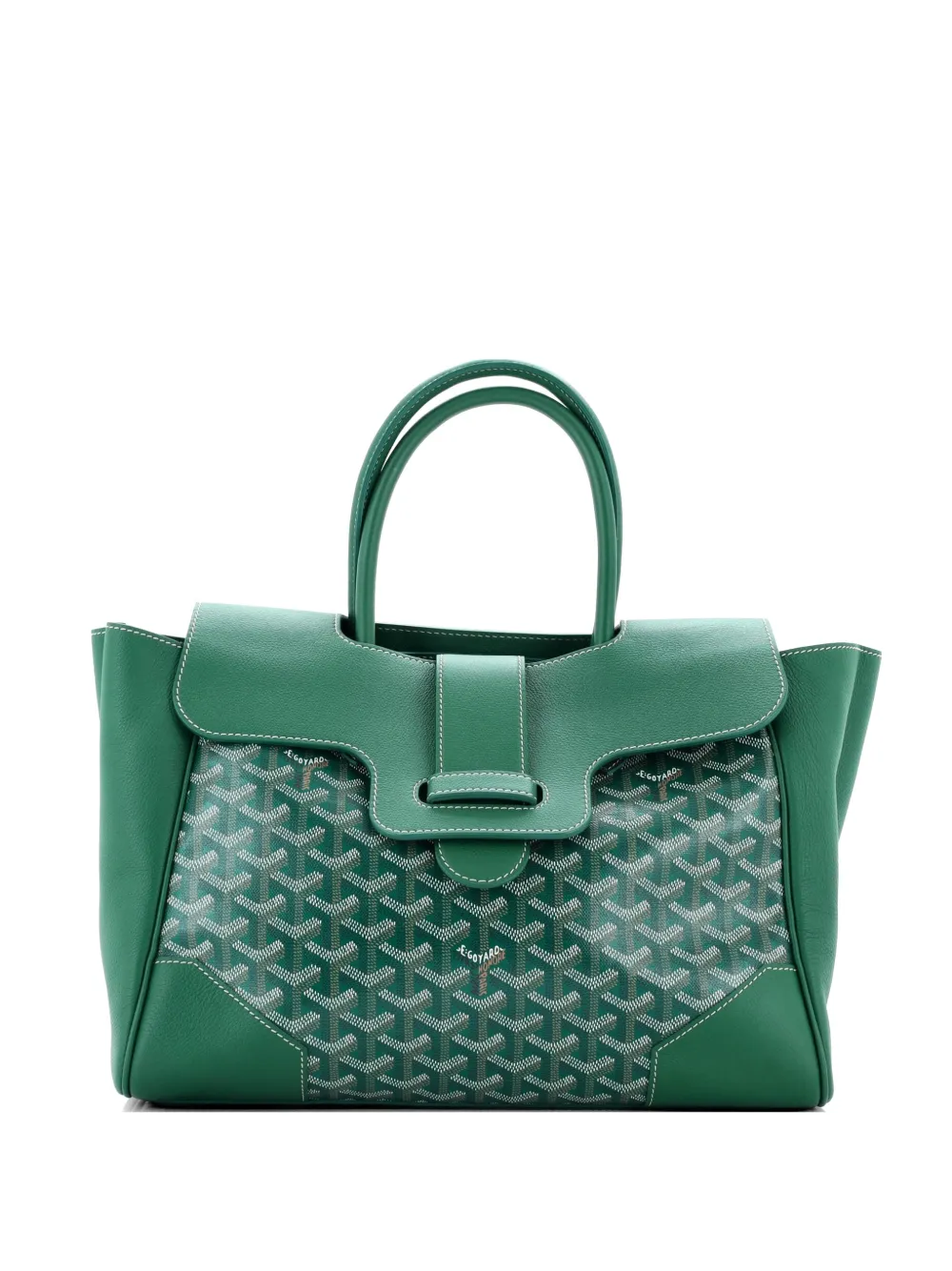 Goyard Pre-Owned Saigon Coated Canvas with Leather tote bag - Verde