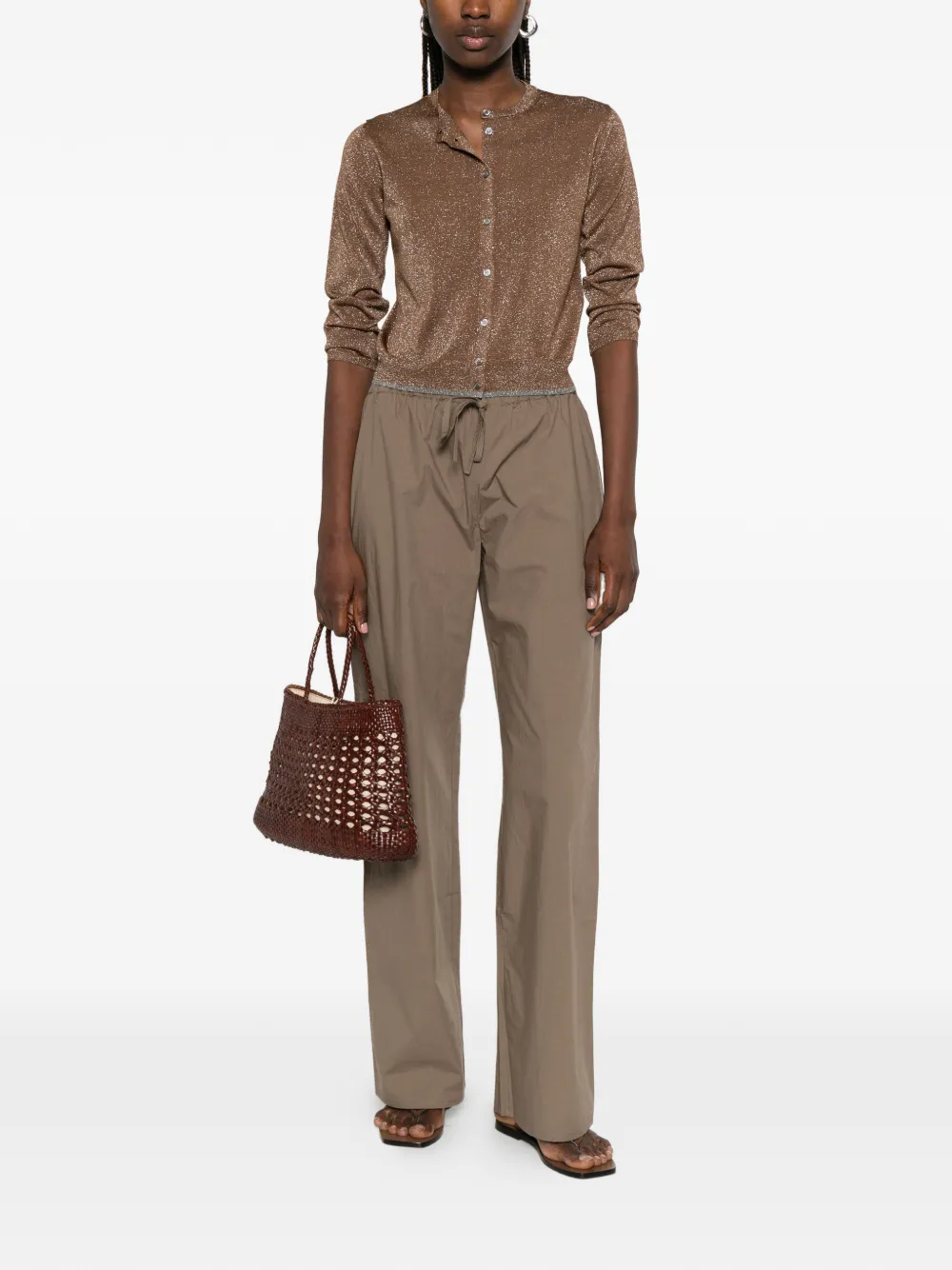 Roberto Collina Metallic vest Bruin