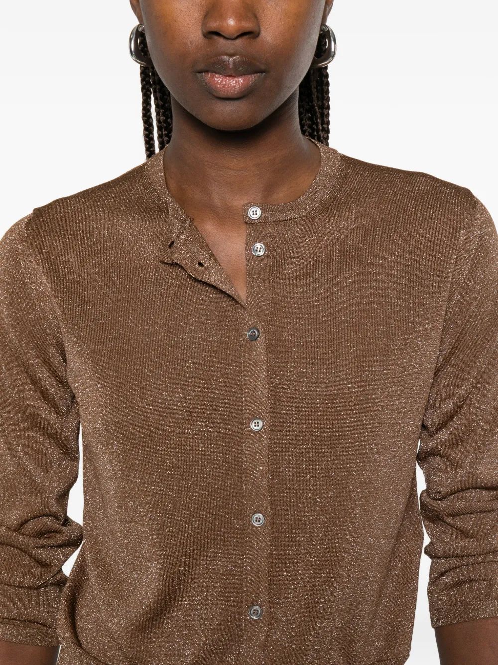 Roberto Collina Metallic vest Bruin