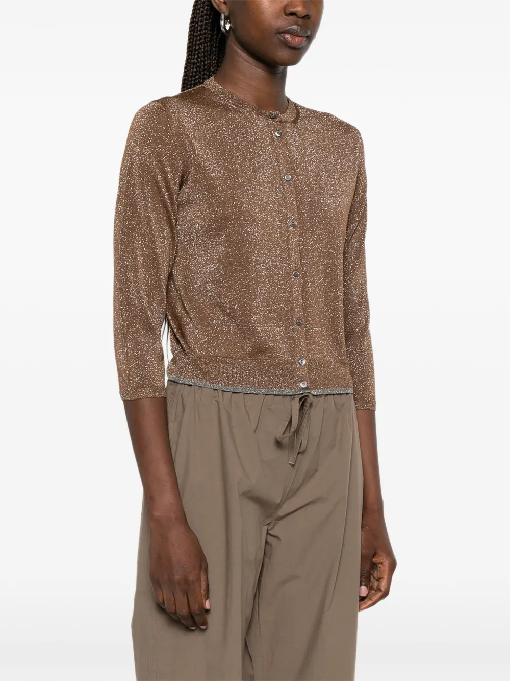 Roberto Collina Metallic vest Bruin