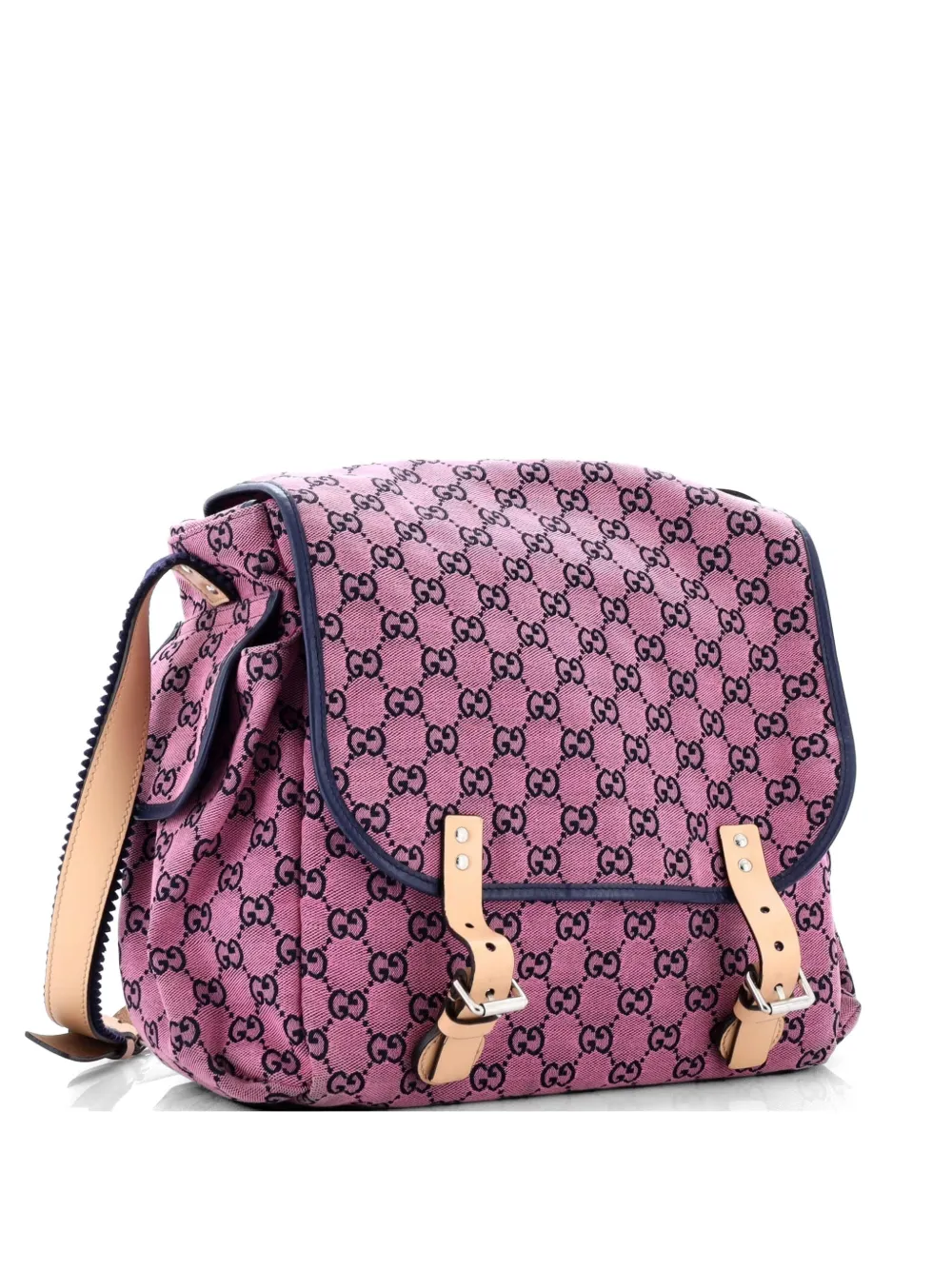 Gucci Pre-Owned Diaper Flap Bag GG Canvas crossbody bag - Blu