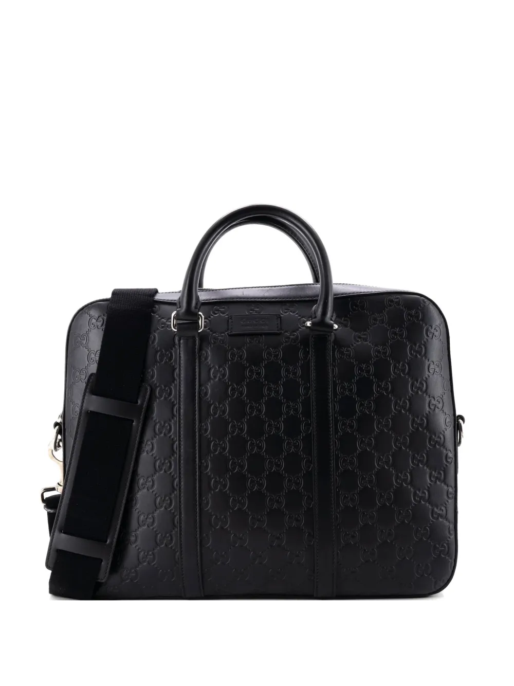 Gucci Pre-Owned Signature Convertible Briefcase Guccissima Leather Medium business bag - Schwarz