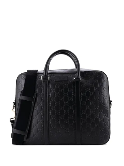 Gucci Pre-Owned Signature Guccissima konvertibel portfölj i läder
