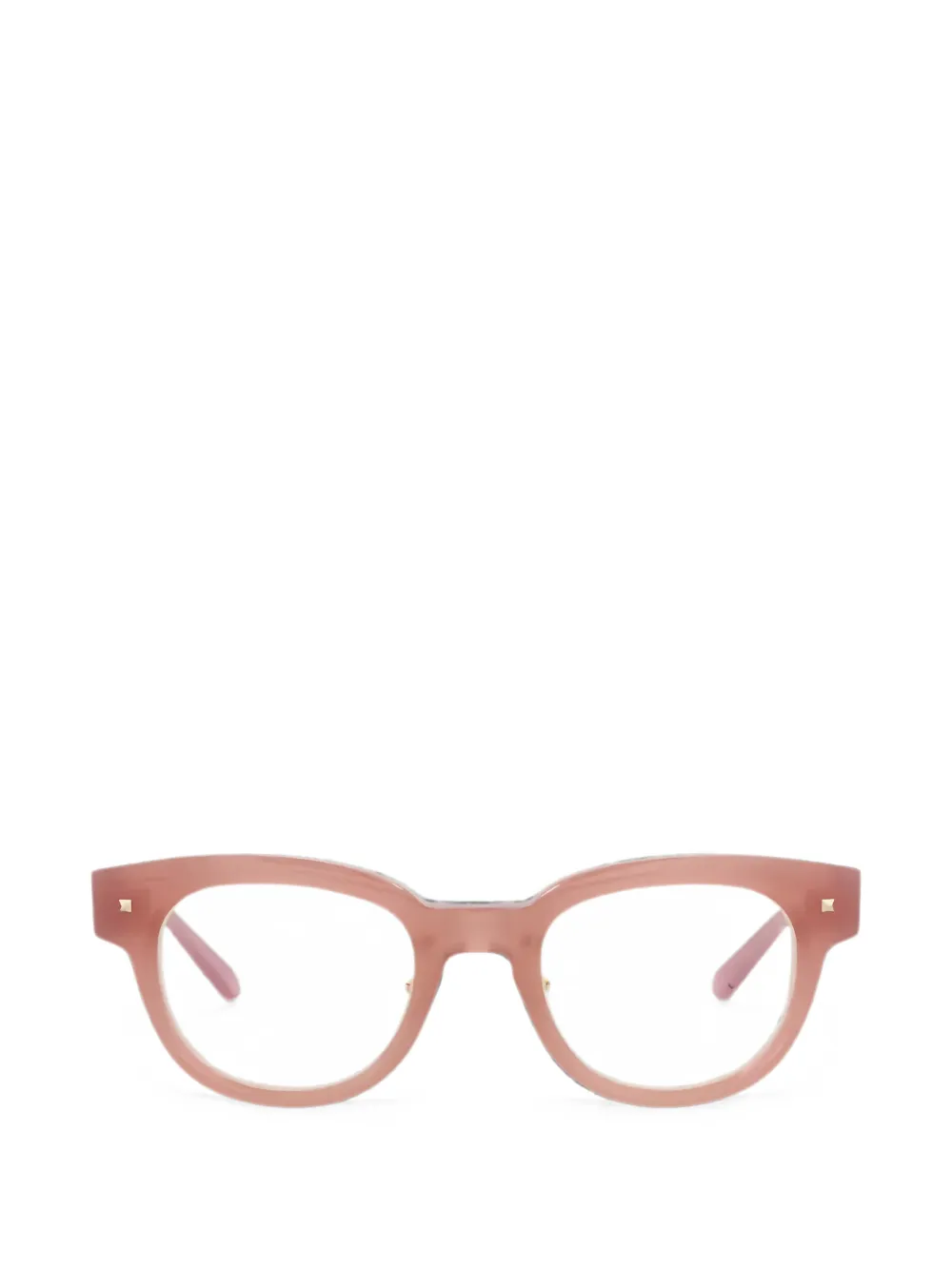 VALENTINO GARAVANI EYEWEAR Rockstud round-frame glasses - Rosa