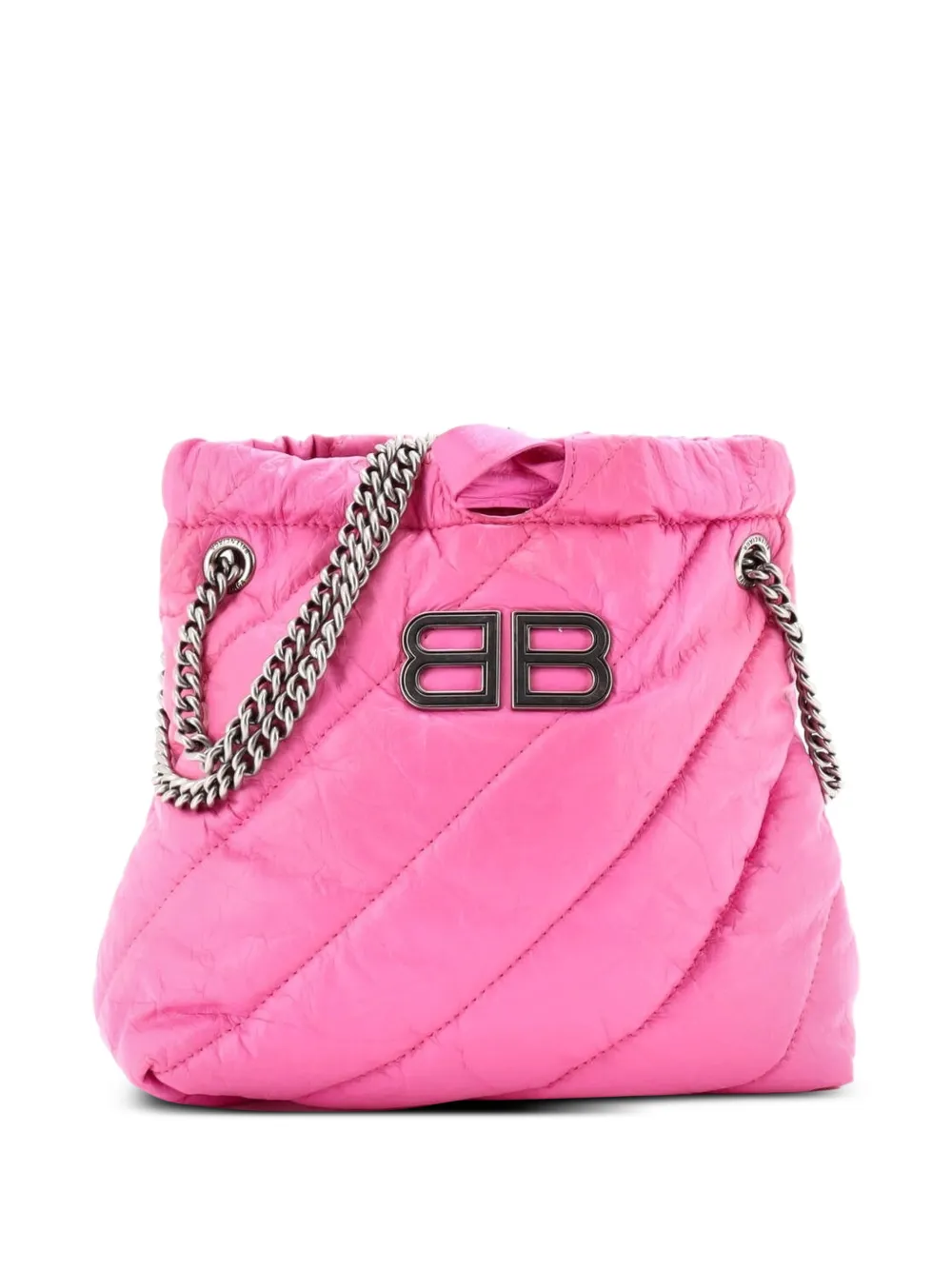 Balenciaga Pre-Owned Crush Chain Quilted Crushed Calfskin XS tote bag - Rosa