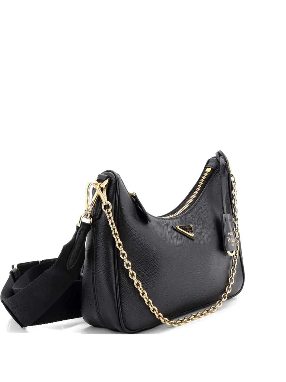 Prada Pre-Owned Re-Edition 2005 Shoulder Bag Saffiano Leather Small crossbody bag - Nero