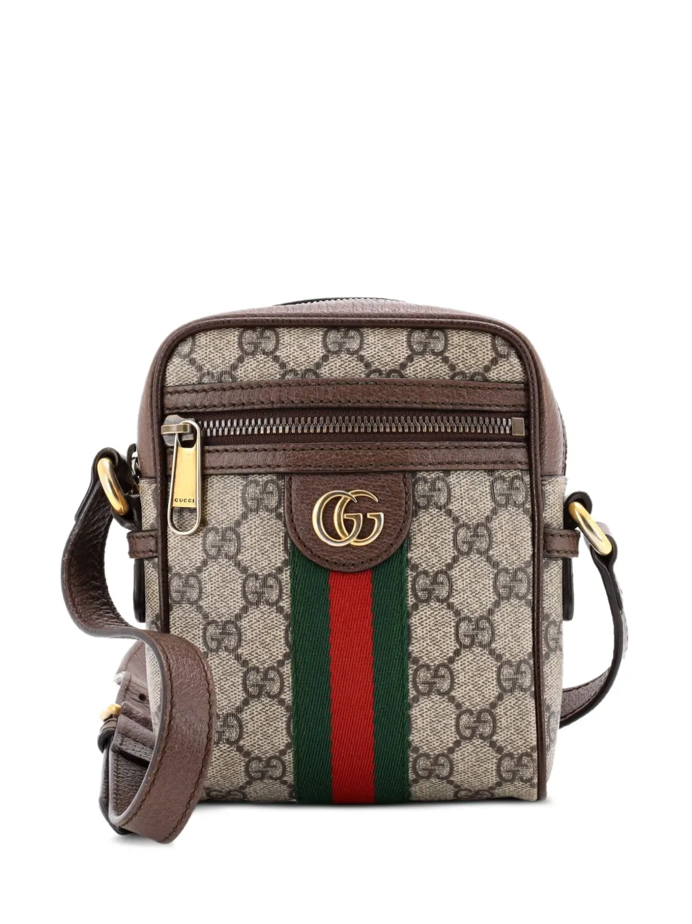 Gucci Pre-Owned Ophidia Messenger Bag GG Coated Canvas Mini crossbody bag - Marrone