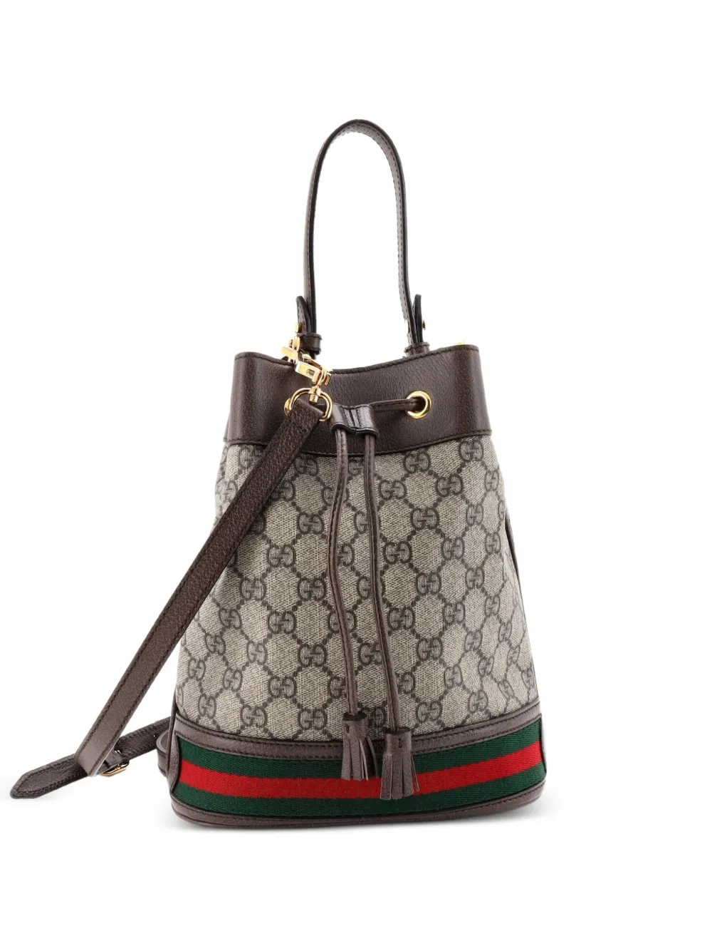 Gucci Pre-Owned Ophidia GG Coated Canvas Small bucket bag - Marrone