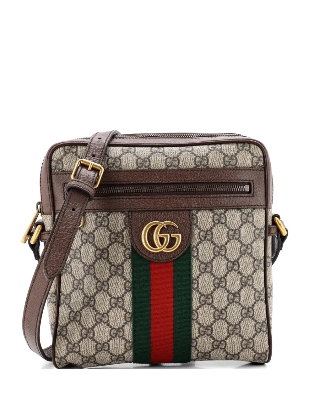 Gucci Pre-Owned Ophidia Messenger Bag GG Coated Canvas Small crossbody bag - Marrone