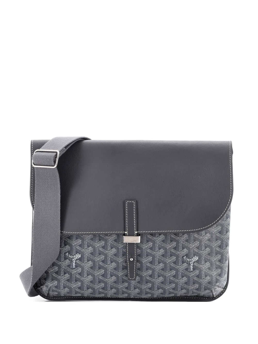 Goyard Pre-Owned Coursier Messenger Bag Coated Canvas and Leather crossbody bag - Grigio