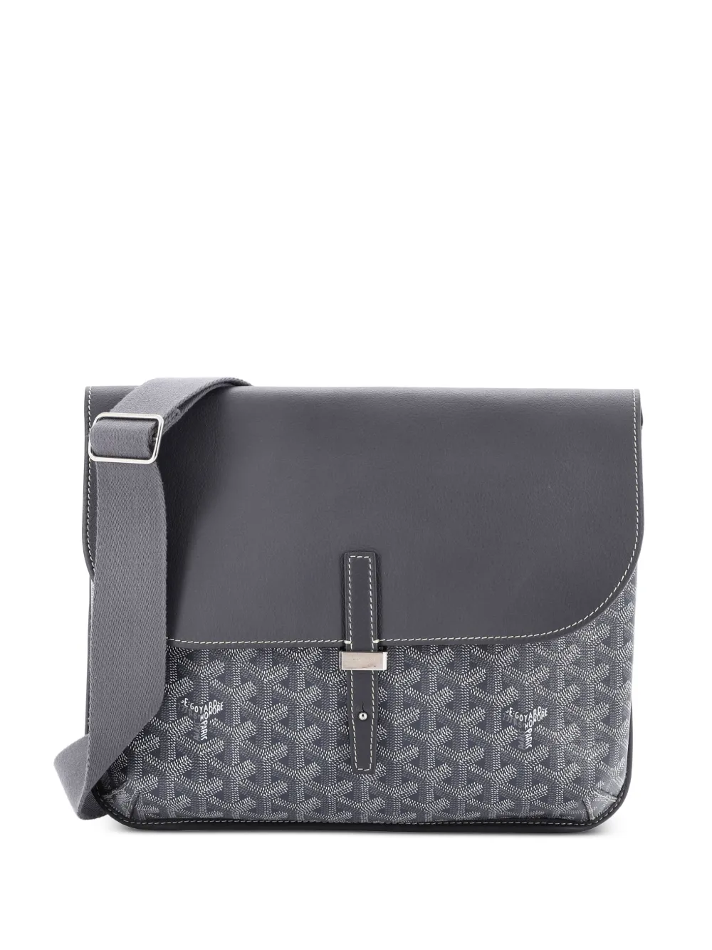 Goyard Pre-Owned Coursier Messenger Bag Coated Canvas and Leather crossbody bag - Grigio