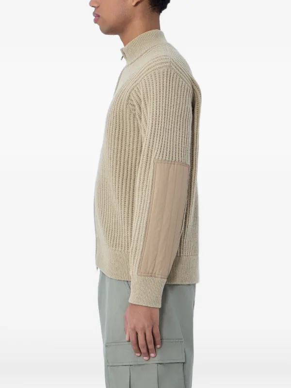 Stüssy ribbed-knit zip-up Cardigan | Neutrals | FARFETCH ZA