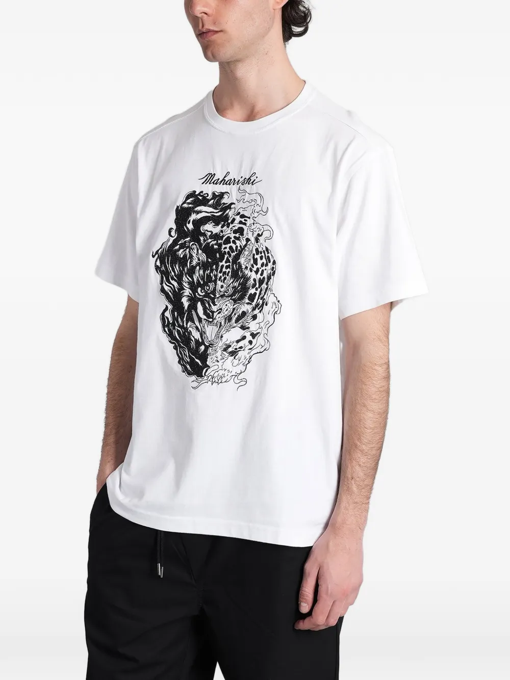 Maharishi Chimera Panther T-shirt Wit